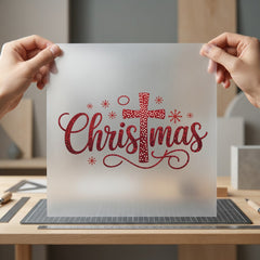 Religious Christmas Cross Festive Christian Faith Ready to Press DTF Transfer for Dtf