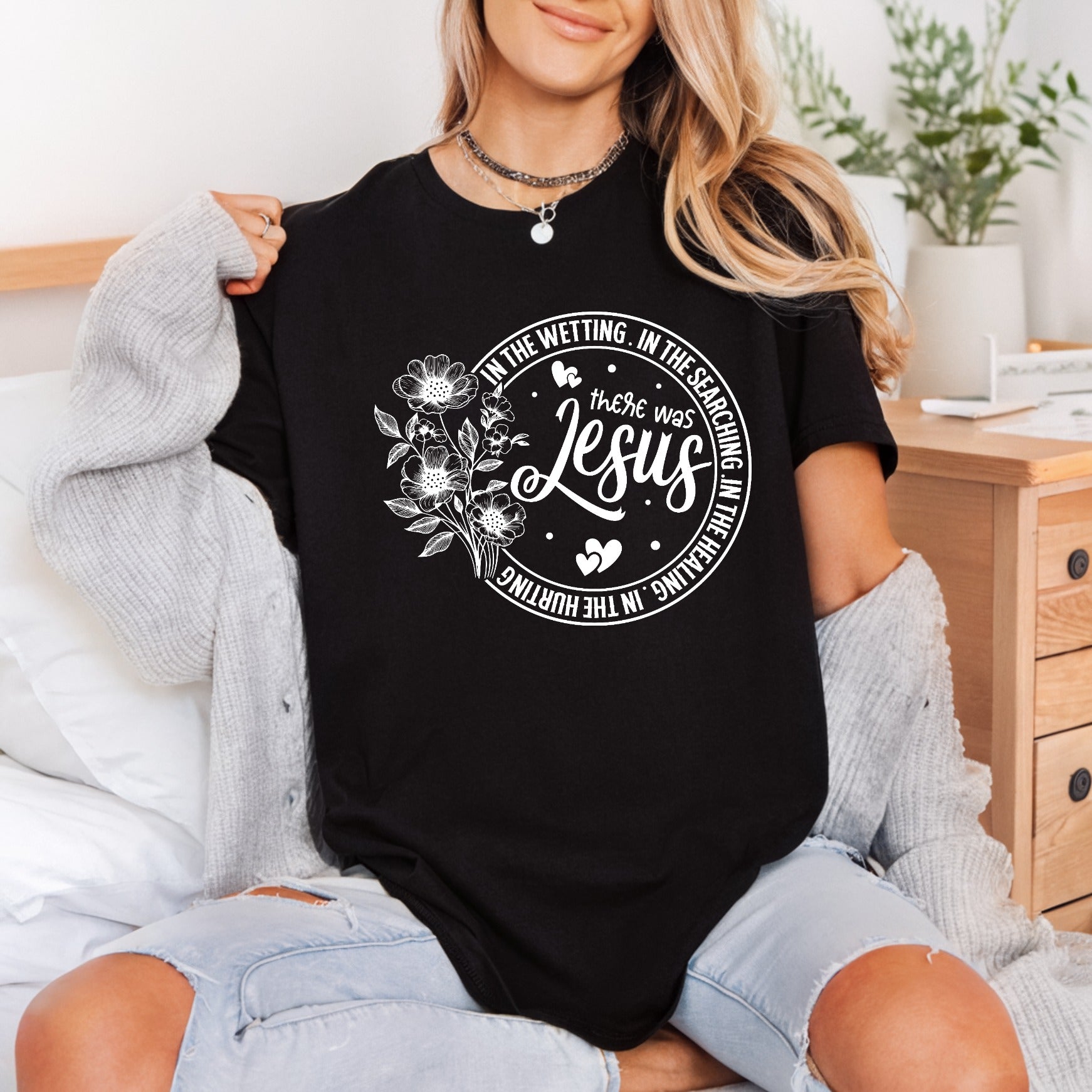 Religious Floral Wreath Faith-inspired Christian Faith Ready to Press DTF Transfer for Dtf