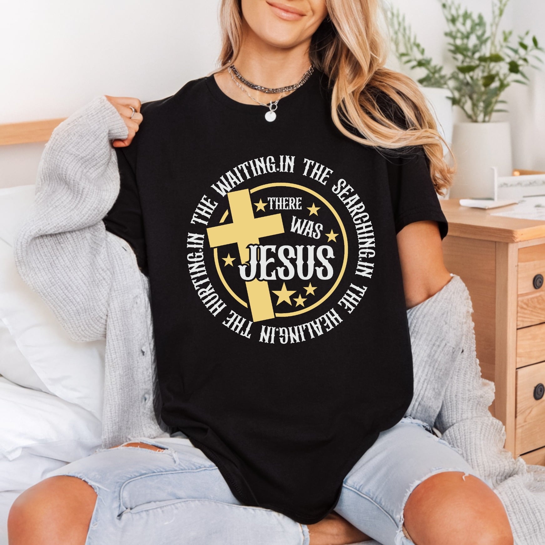 Religious Jesus Cross Faith-inspired Christian Faith Ready to Press DTF Transfer for Dtf
