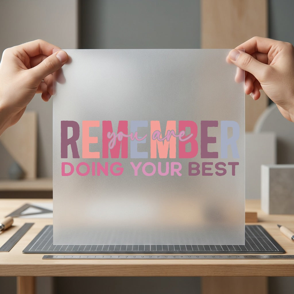 Remember You Doing Motivational Cute Quotes Collection Cute & Kawaii Collection Ready to Press DTF Transfer for Dtf