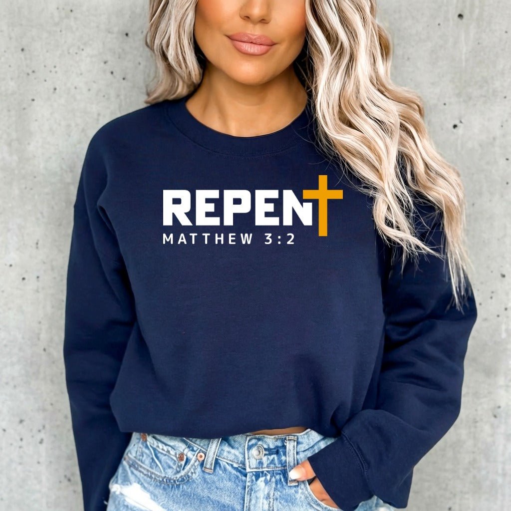 REPENT Matthew 3:2 | Bold Witness & Repentance Sweatshirt - Luckets.com