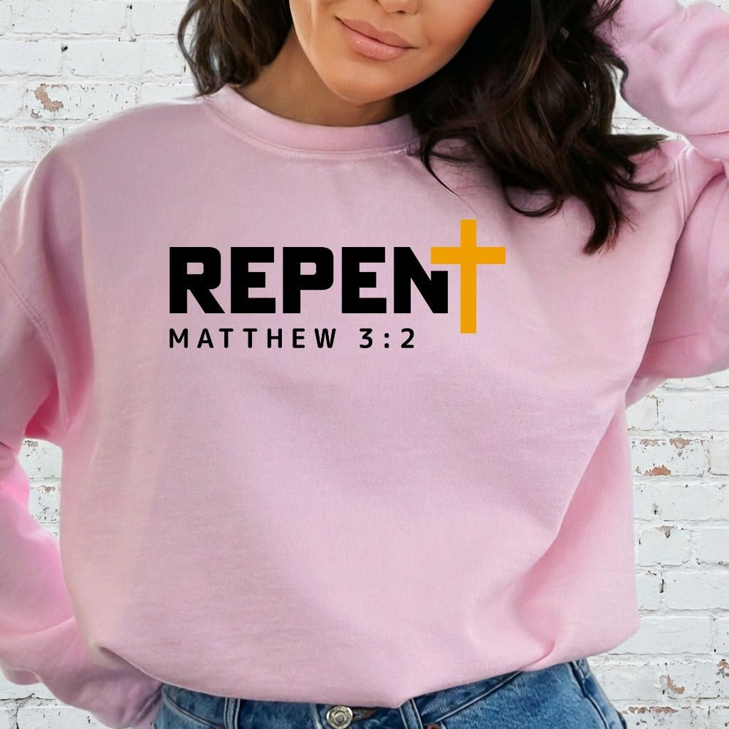 REPENT Matthew 3:2 | Bold Witness & Repentance Sweatshirt - Luckets.com