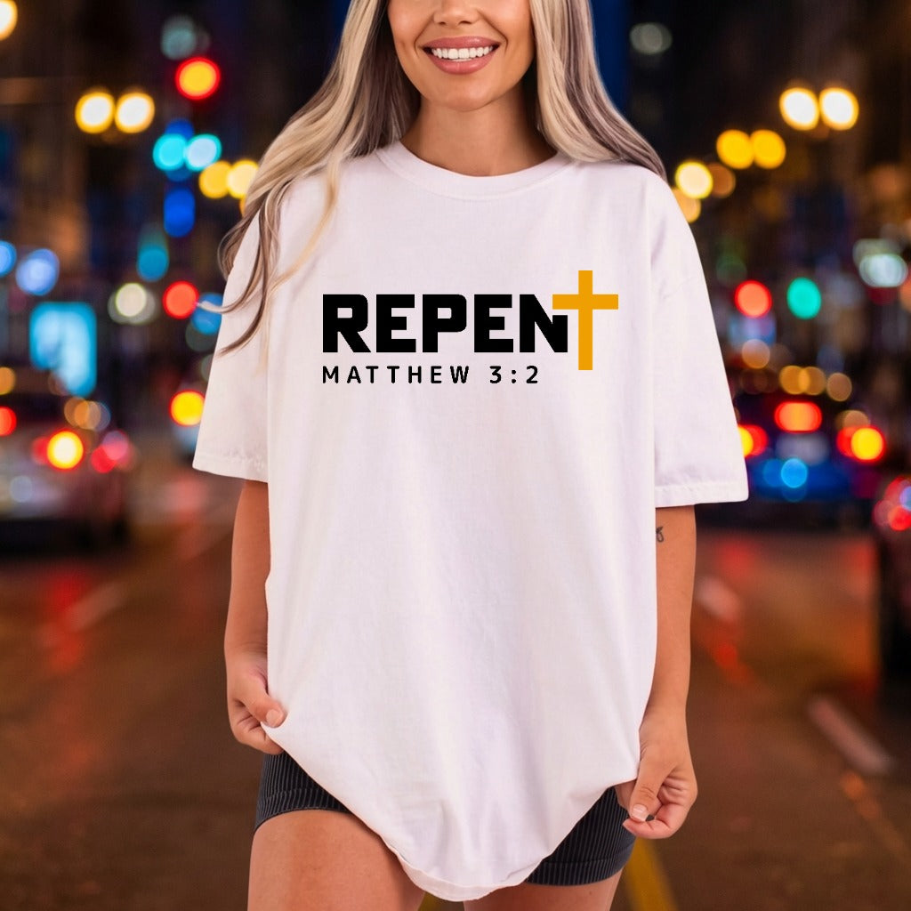 Repent Matthew Faith-based Diy Christian Faith Ready to Press DTF Transfer for Dtf