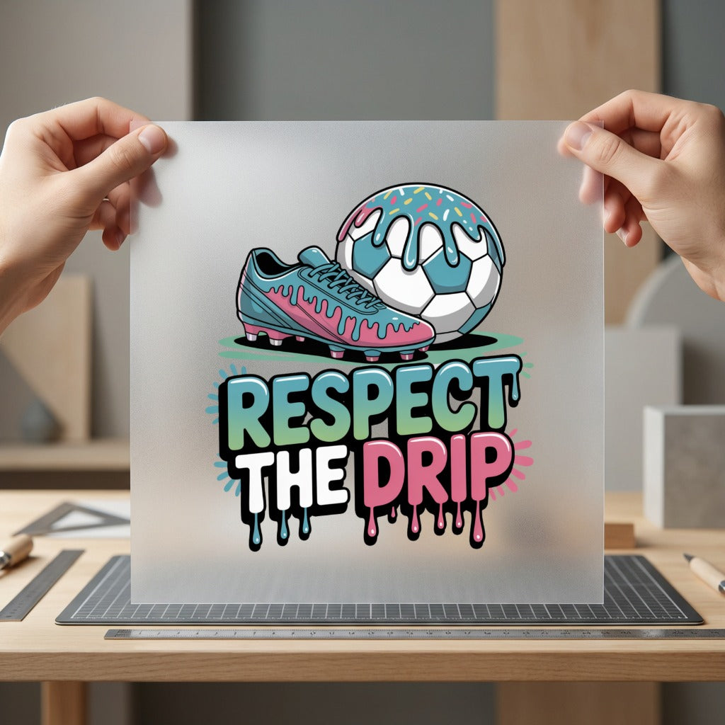 Respect Drip Soccer Vibrant Mom Dad Ready to Press DTF Transfer for Dtf