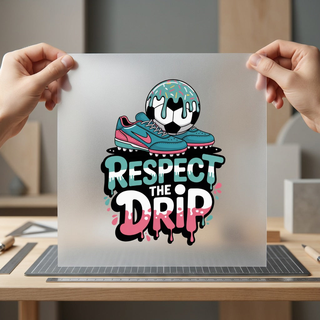 Respect Drip Soccer Y2k Funny Fitness Ready to Press DTF Transfer for Dtf