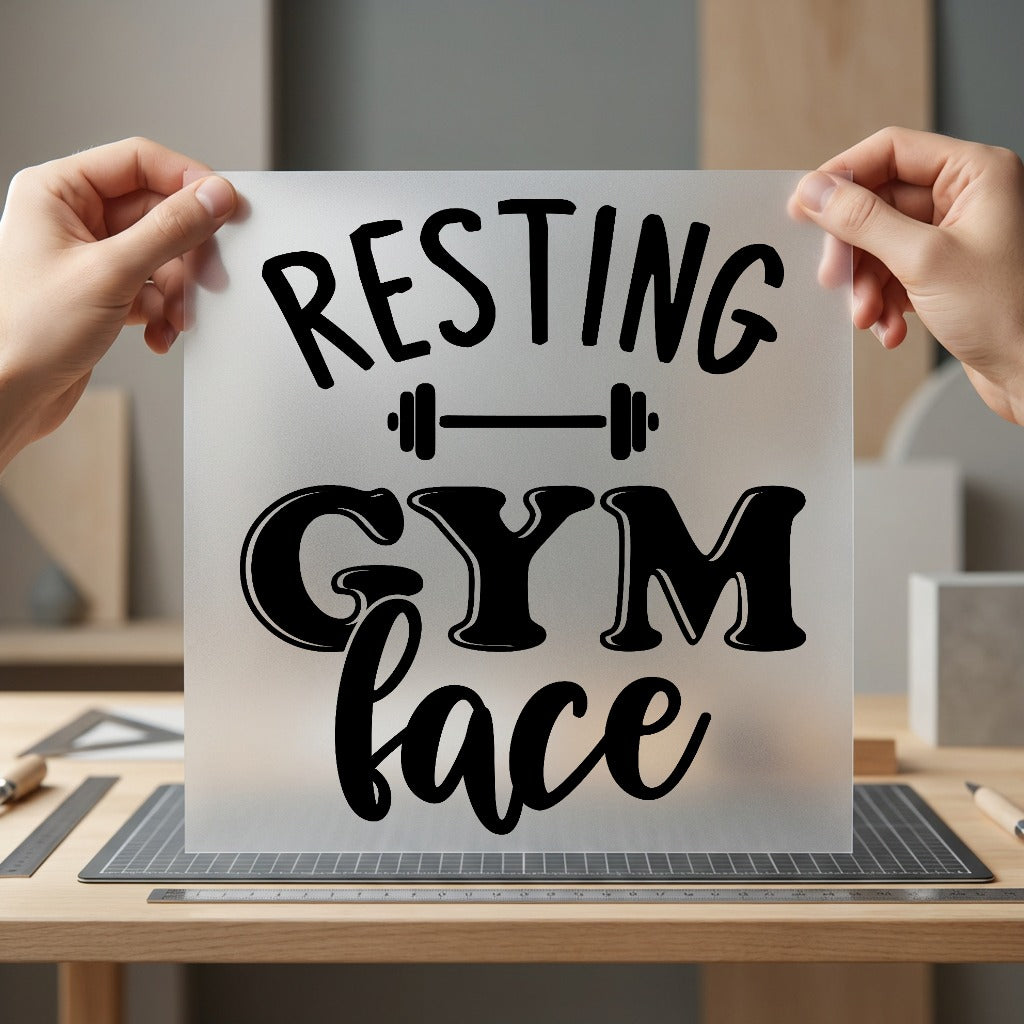 Resting Gym Face Humorous Funny Sarcastic Ready to Press DTF Transfer for Dtf