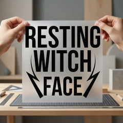Resting Witch Face Halloween Halloween Funny Ready to Press DTF Transfer for Dtf
