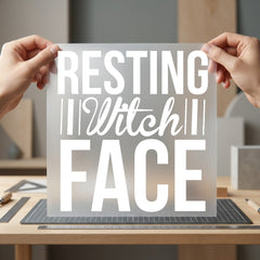 Resting Witch Face Humorous Halloween Funny Ready to Press DTF Transfer for Dtf