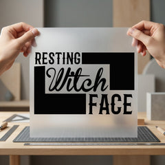 Resting Witch Face Spooky Halloween Ready to Press DTF Transfer for Dtf