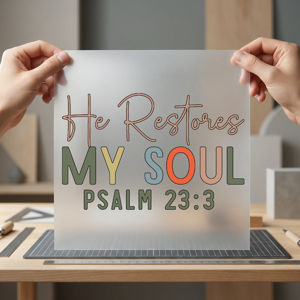 Restores Soul Christian Diy Christian Faith Ready to Press DTF Transfer for Dtf