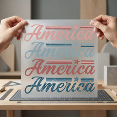 Retro America Script Patriotic 4th Of July Patriotic Ready to Press DTF Transfer for Dtf
