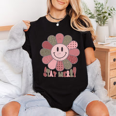 Retro Christmas Smiley Flower Christmas Vintage Ready to Press DTF Transfer for Dtf