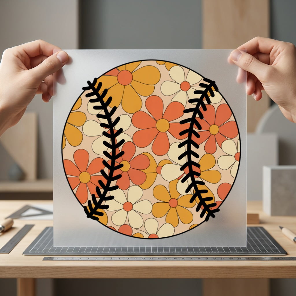 Retro Floral Baseball Spring Retro Boho Ready to Press DTF Transfer for Dtf
