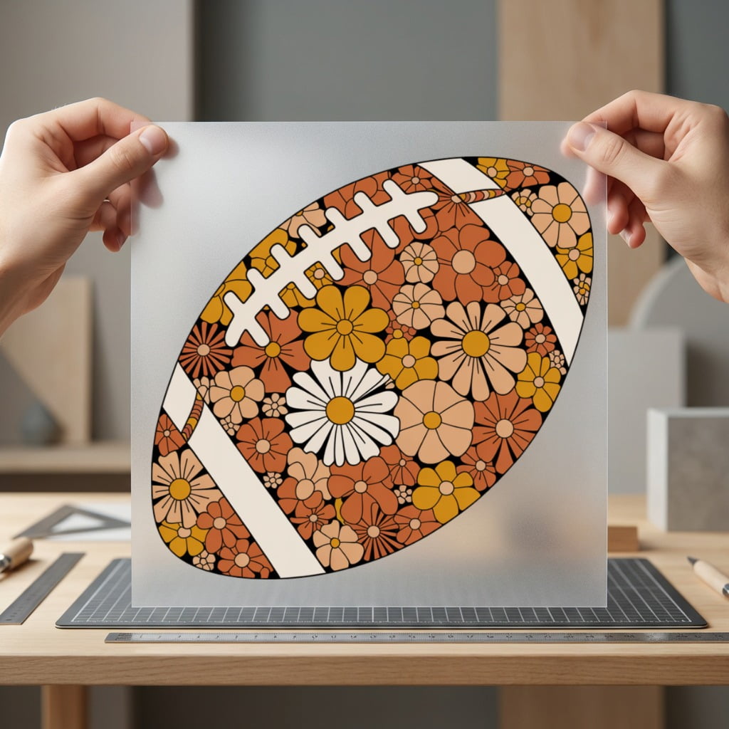 Retro Football Floral Vintage Autumn Vintage Ready to Press DTF Transfer for Dtf