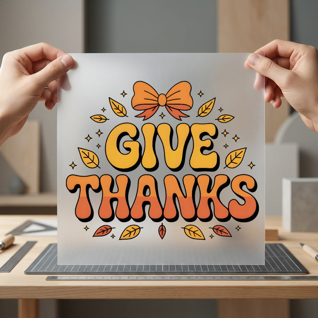 Retro Give Thanks Autumn Thanksgiving Fall Ready to Press DTF Transfer for Dtf