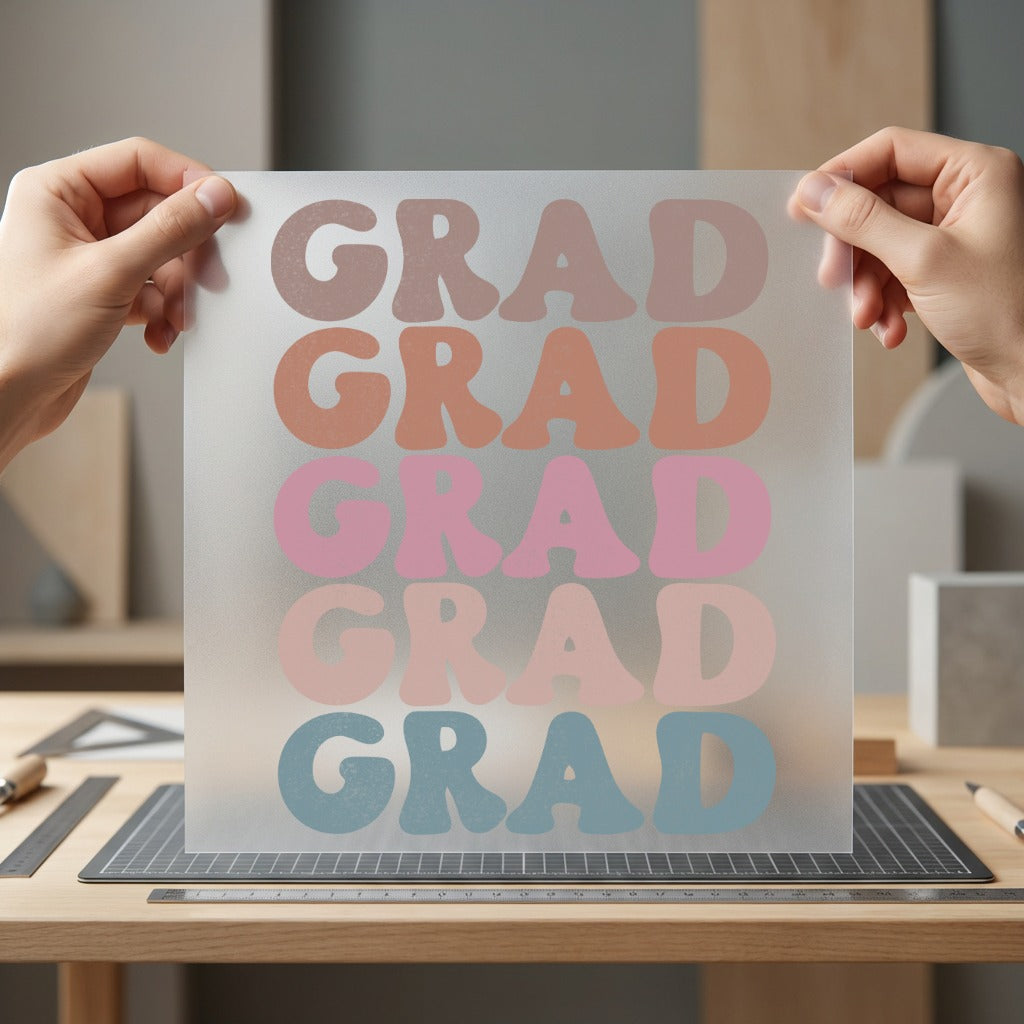 Retro Grad Wavy Text Vintage Retro Ready to Press DTF Transfer for Dtf