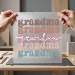 Retro Grandma Groovy Diy Grandma Vintage Ready to Press DTF Transfer for Dtf