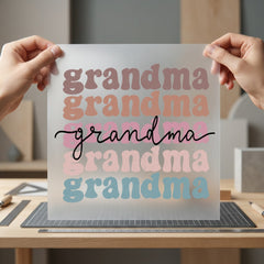 Retro Grandma Groovy Diy Grandma Vintage Ready to Press DTF Transfer for Dtf
