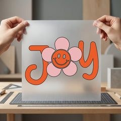 Retro Joy Flower Smiley Retro Boho Ready to Press DTF Transfer for Dtf
