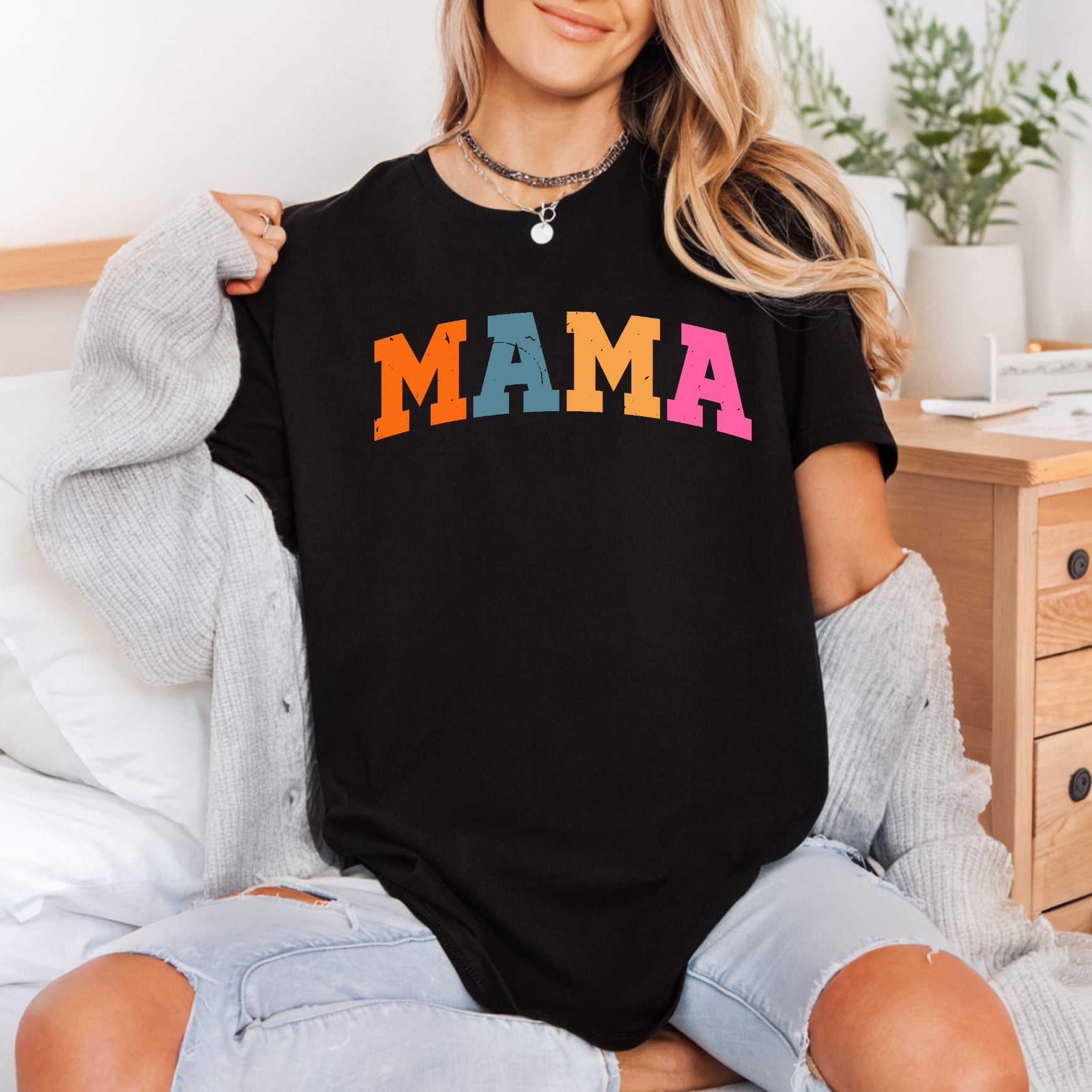 Retro Mama Arch Text Mom Vintage Ready to Press DTF Transfer for Dtf