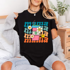 Retro Mama Coffee Groovy Mom Retro Ready to Press DTF Transfer for Dtf