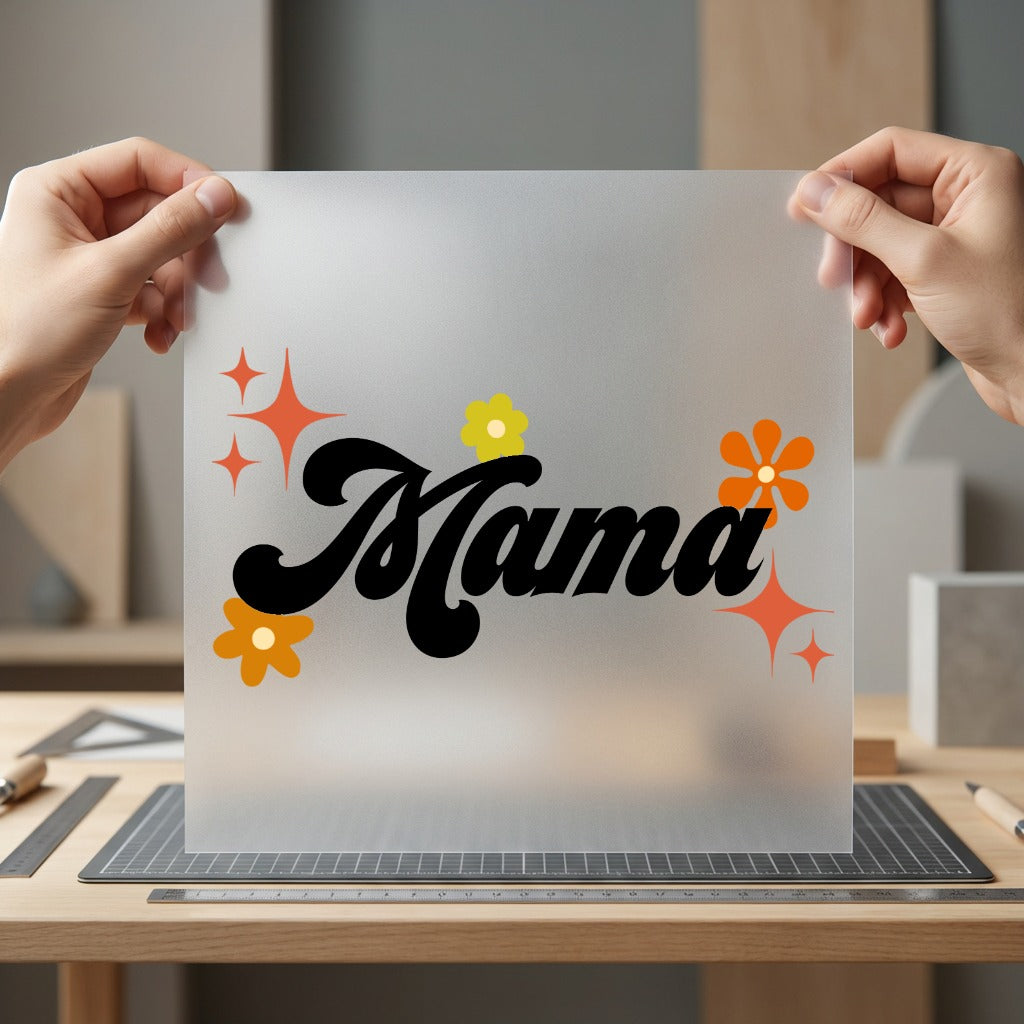 Retro Mama Groovy Diy Mom Retro Ready to Press DTF Transfer for Dtf