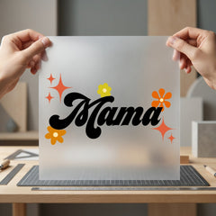 Retro Mama Groovy Diy Mom Retro Ready to Press DTF Transfer for Dtf