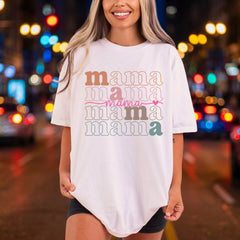 Retro Mama Stack Groovy Mom Mama Ready to Press DTF Transfer for Dtf