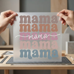Retro Mama Stack Groovy Mom Vintage Ready to Press DTF Transfer for Dtf