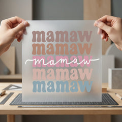 Retro Mamaw Wavy Font Grandma Vintage Ready to Press DTF Transfer for Dtf