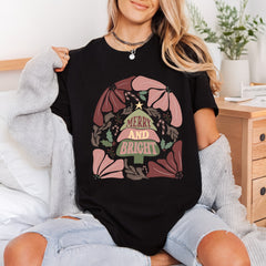Retro Merry Bright Christmas Christmas Retro Ready to Press DTF Transfer for Dtf