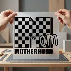 Retro Mom Motherhood Checkered Mom Vintage Ready to Press DTF Transfer for Dtf