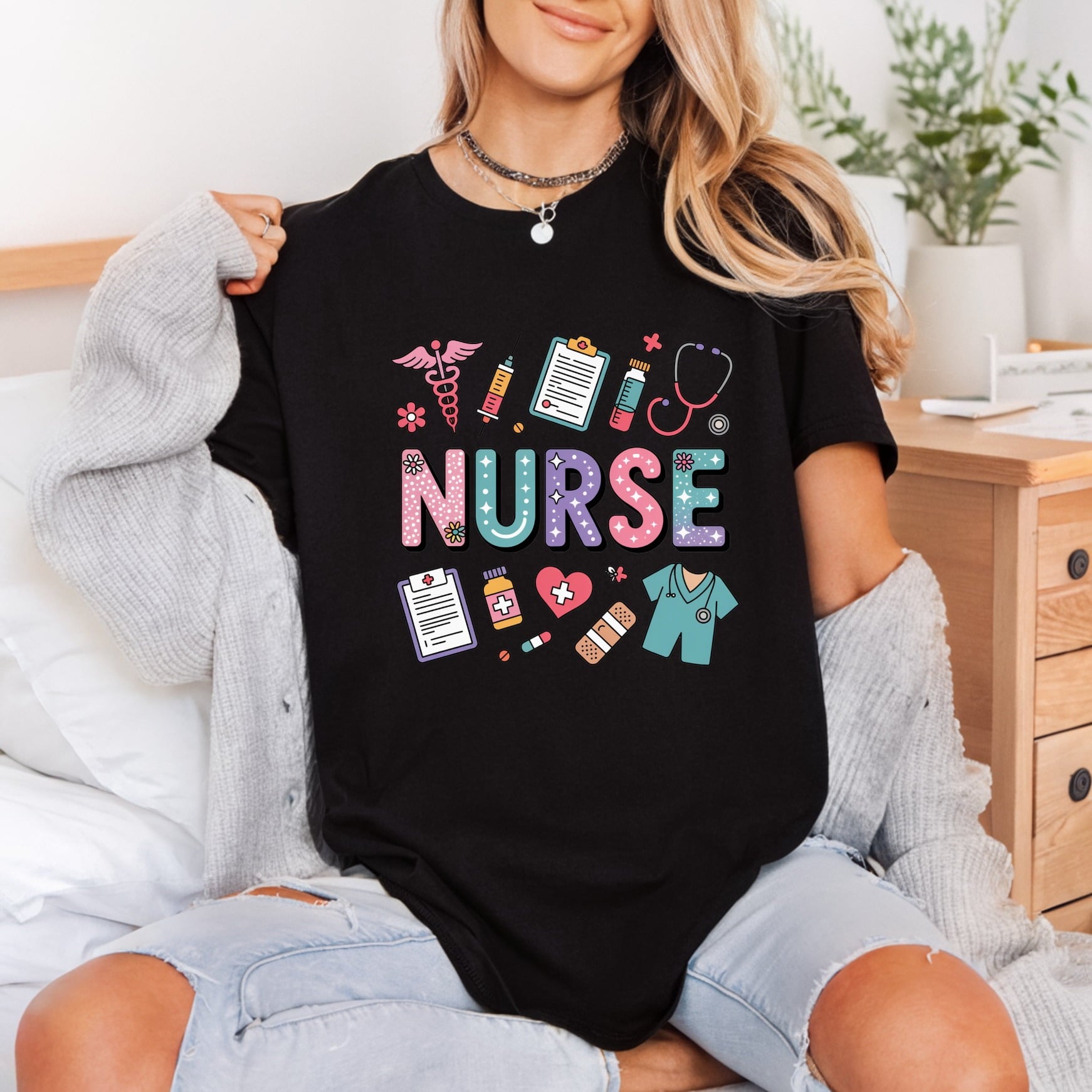 Retro Nurse Healthcare Medical Nurse Retro Ready to Press DTF Transfer for Dtf