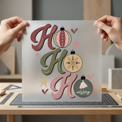 Retro Ornaments Christmas Diy Christmas Vintage Ready to Press DTF Transfer for Dtf