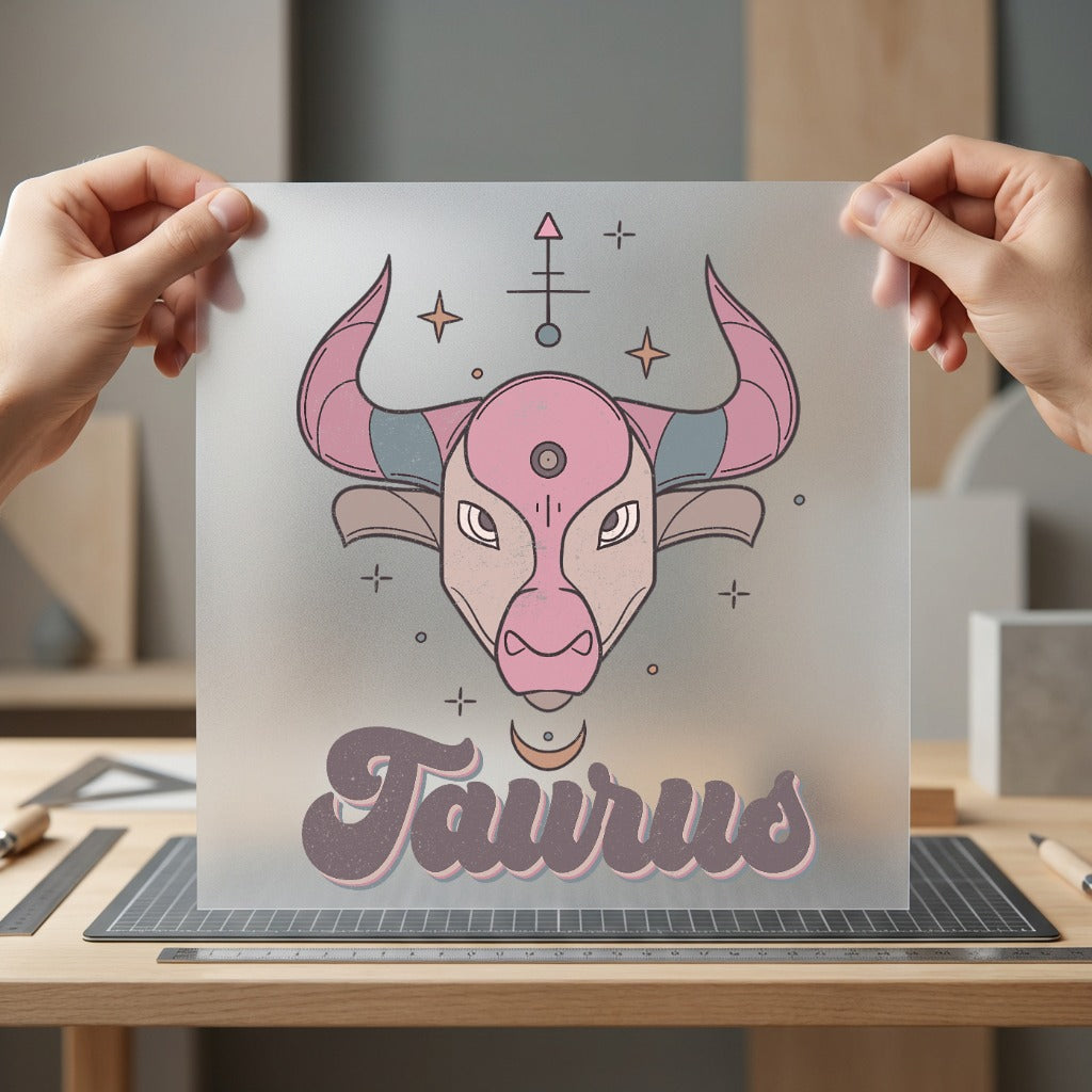 Retro Taurus Zodiac Mystical Vintage Retro Ready to Press DTF Transfer for Dtf
