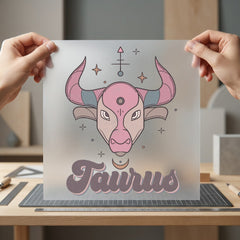 Retro Taurus Zodiac Mystical Vintage Retro Ready to Press DTF Transfer for Dtf