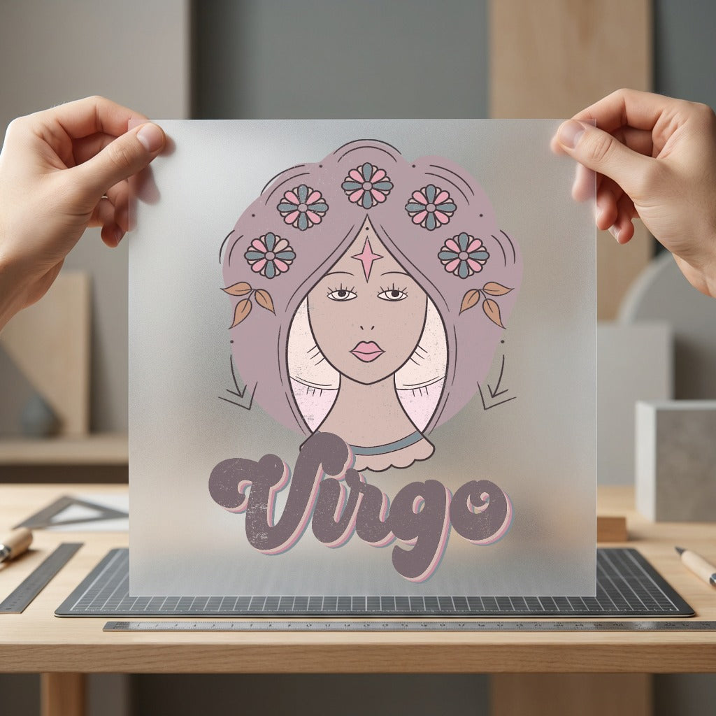 Retro Virgo Zodiac Vintage Vintage Retro Ready to Press DTF Transfer for Dtf