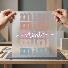 Retro Wavy Mini Text Mom Vintage Ready to Press DTF Transfer for Dtf