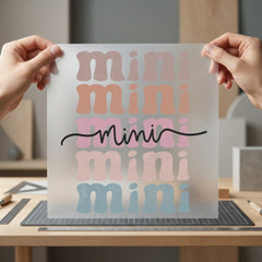 Retro Wavy Mini Text Mom Vintage Ready to Press DTF Transfer for Dtf