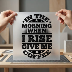 Rise Brew Coffee Quote Funny Sarcastic Ready to Press DTF Transfer for Dtf