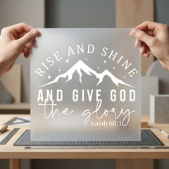 Rise Shine Give God Christian Faith Ready to Press DTF Transfer for Dtf