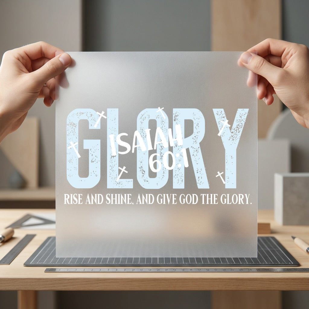 Rise Shine Glory Christian Christian Faith Ready to Press DTF Transfer for Dtf