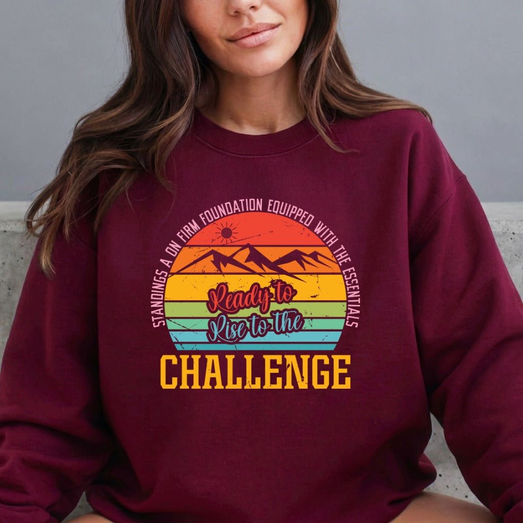 Rise to the Challenge | Faith & Resilience Sweatshirt - Luckets.com