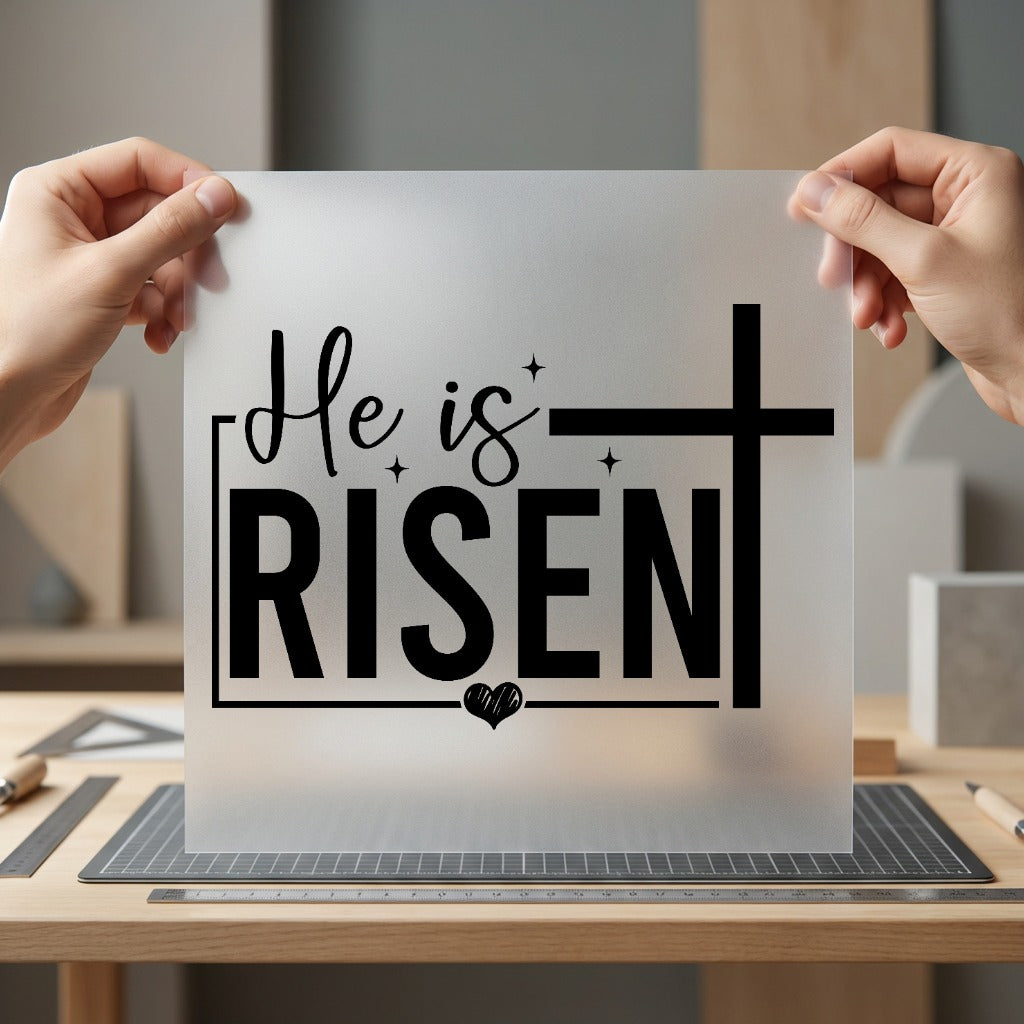 Risen Cross Christian Diy Christian Faith Ready to Press DTF Transfer for Dtf