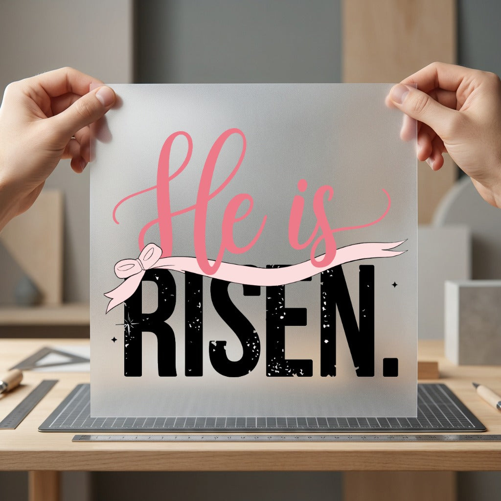 Risen Easter Christian Diy Christian Faith Ready to Press DTF Transfer for Dtf