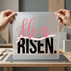 Risen Easter Christian Diy Christian Faith Ready to Press DTF Transfer for Dtf