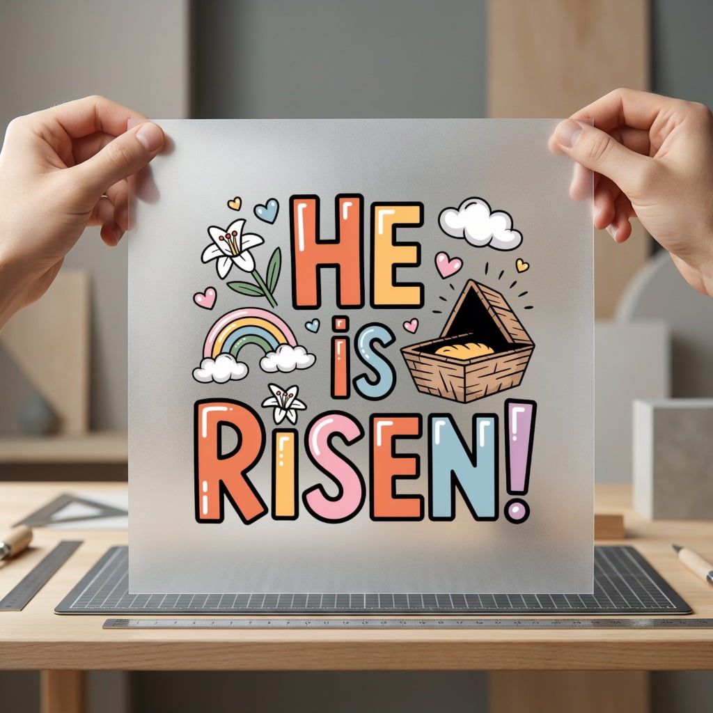 Risen Easter Diy Christian Faith Ready to Press DTF Transfer for Dtf