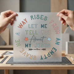 Rises Christian Diy Christian Faith Ready to Press DTF Transfer for Dtf