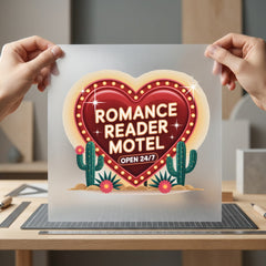 Romance Reader Motel Retro Valentine Retro Ready to Press DTF Transfer for Dtf