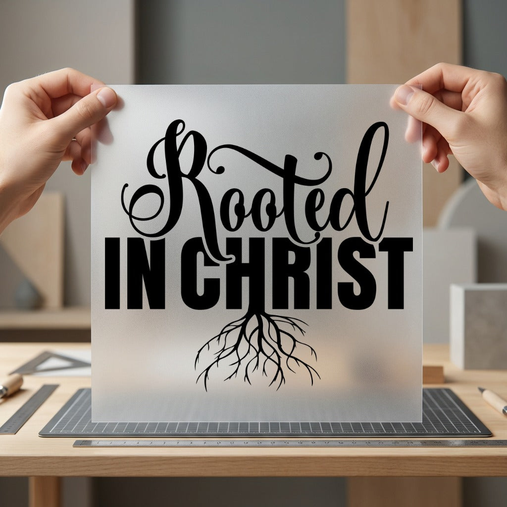 Rooted Christ Faith-based Diy Christian Faith Ready to Press DTF Transfer for Dtf